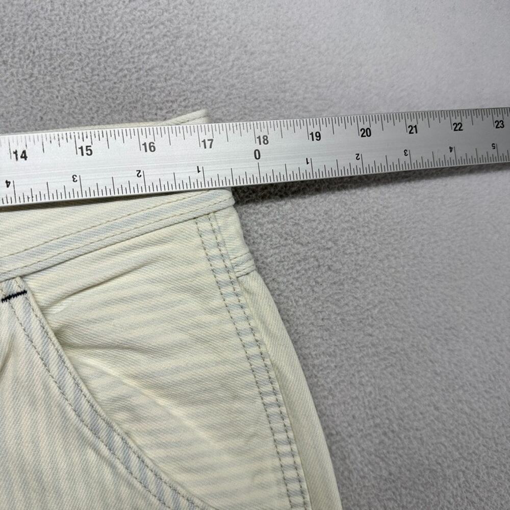 J Crew Jeans men's 34x34 White Blue Relaxed fit carpenter pant faded stripe NEW - Picture 5 of 11
